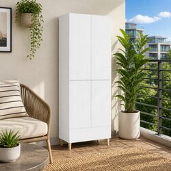 Stylish Engineered Wood Storage Cabinet Set