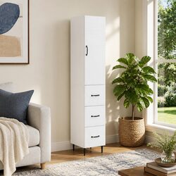 Elevate Your Space with This 2-Piece White Cabinet Set