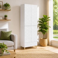 White Cabinet Set to Enhance Your Home Office Space