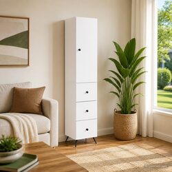 Enhance Your Space with White Storage Cabinet Set, 2 pcs