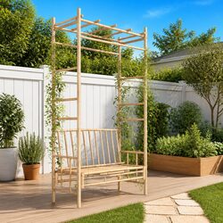 Transform Your Garden with a Cozy Bamboo Bench