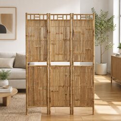 Elevate Your Space with a 3-Panel Bamboo Divider 120x180 cm