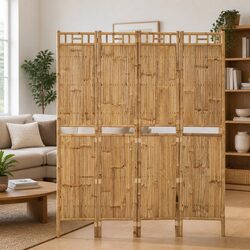 Enhance Your Space with a 4-Panel Bamboo Divider