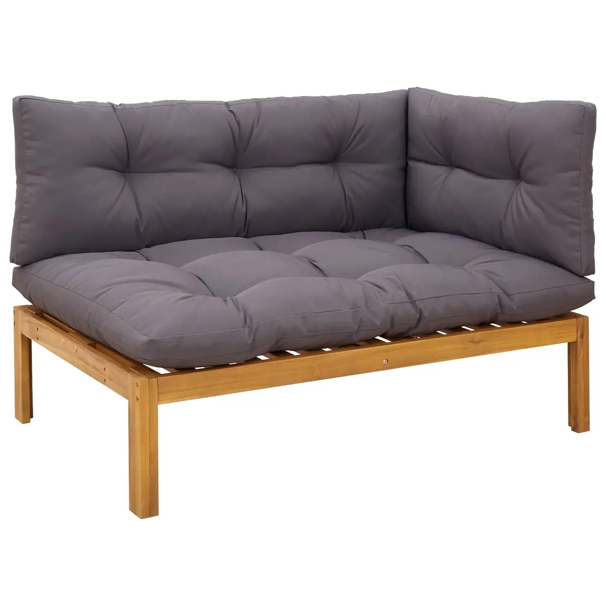 Outdoor Sectional Sofa 5 Piece Corner Lounge Seating Set with Low Table