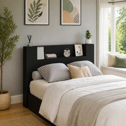 Enhance Your Bedroom with a Smart Storage Headboard and LED Lights