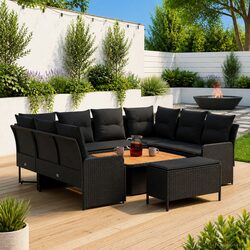 Stylish 7-Piece Rattan Patio Set for Enhanced Living Spaces