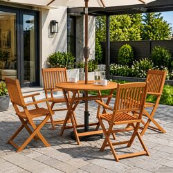 Elevate Your Outdoor Space with This 5-Piece Dining Set