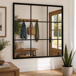 Transform Your Space with a 60x60cm Black Wall Mirror