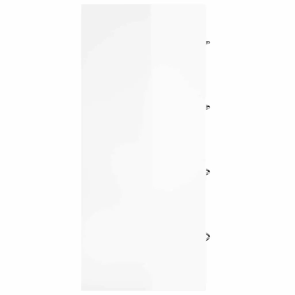 Sideboard Cabinet 60x30.5x71cm 4 Drawers High Gloss White Storage Furniture