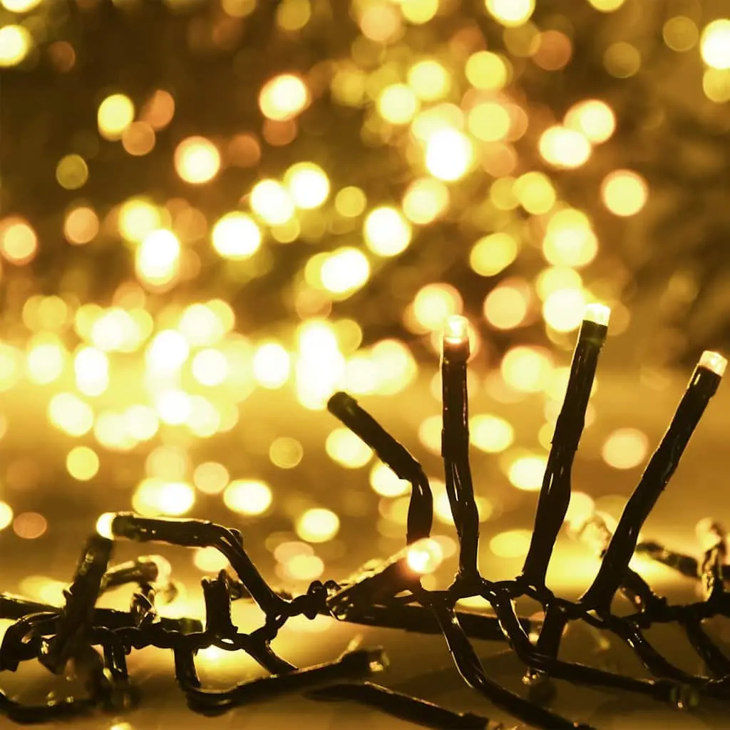 LED Cluster String Lights 7.4m 400 Warm White Indoor Outdoor Christmas Holiday Decoration