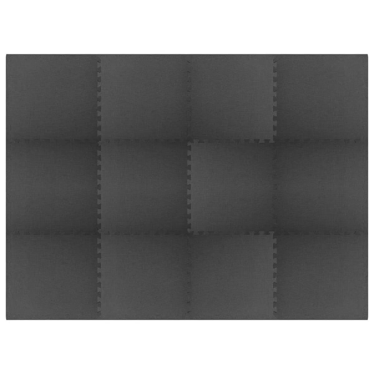Pool Ground Mat 12 Pieces Black EVA Foam Modular Interlocking Tiles Non-Slip Water-Resistant Surface