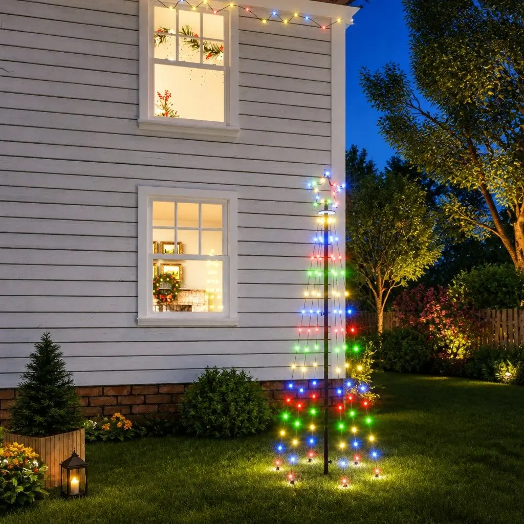 Christmas Tree 180cm 108 Multicolour LEDs 8 Lighting Effects