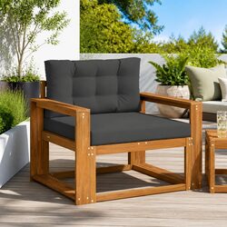 Enhance Your Space with this Solid Wood Outdoor Sofa Section