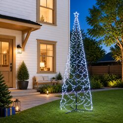 500cm Tall Christmas Cone Tree with Zigzag LED Design