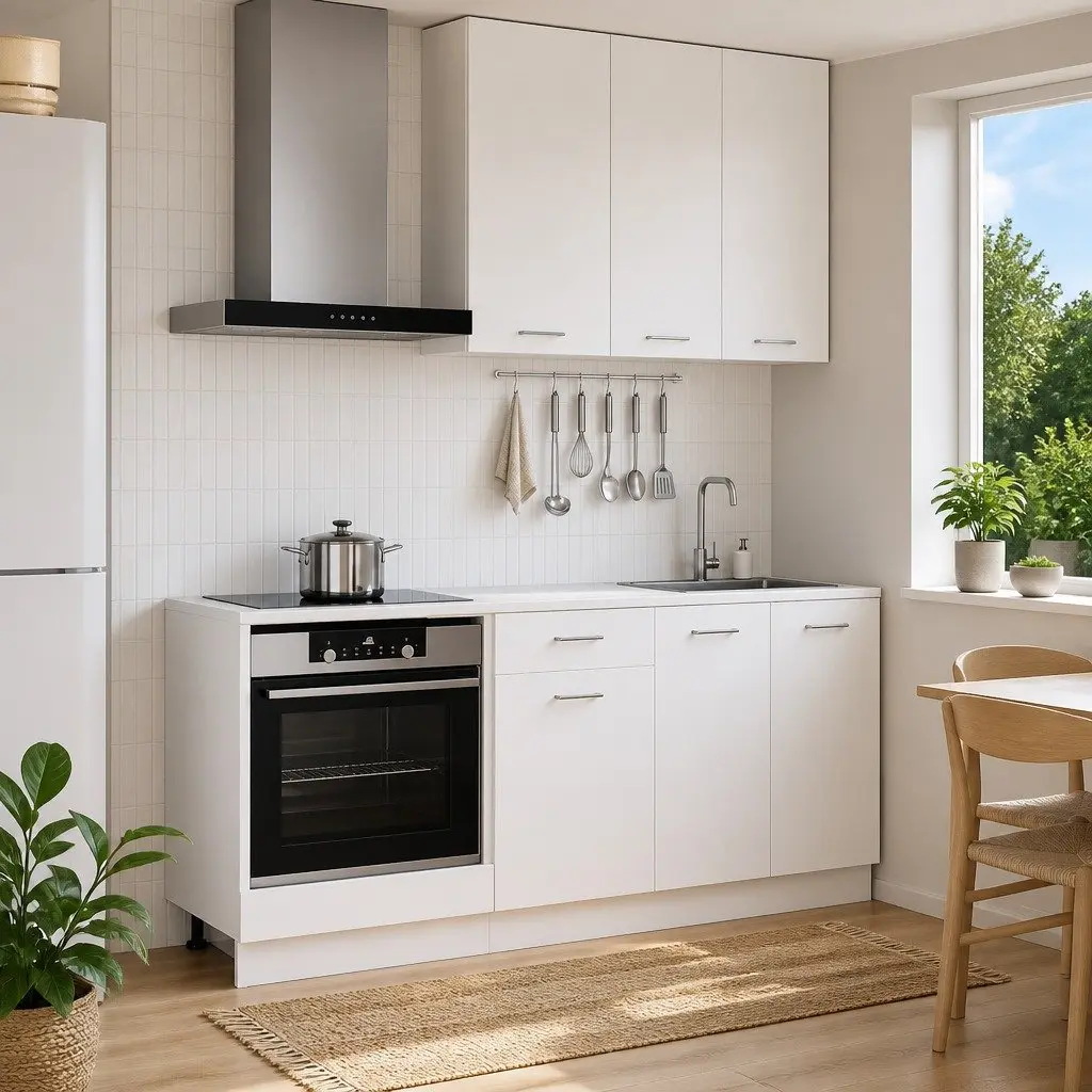 5 Piece White Cabinet Set