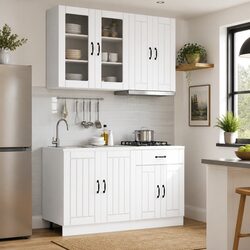 Enhance Your Kitchen Space with a 4 Piece Cabinet Unit