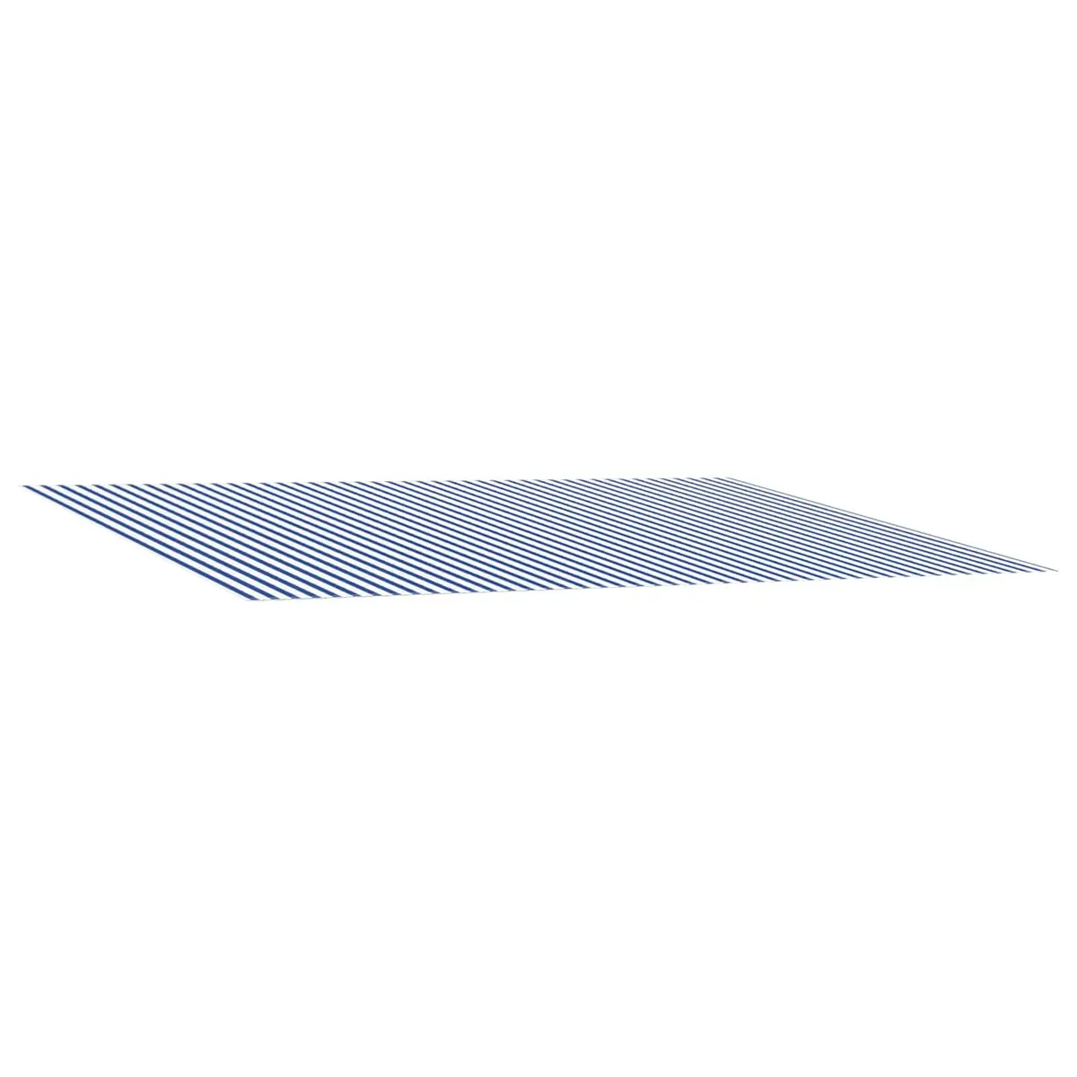 Awning Replacement Fabric 400 x 350 cm Blue White UV Resistant Weather Resistant Polyester