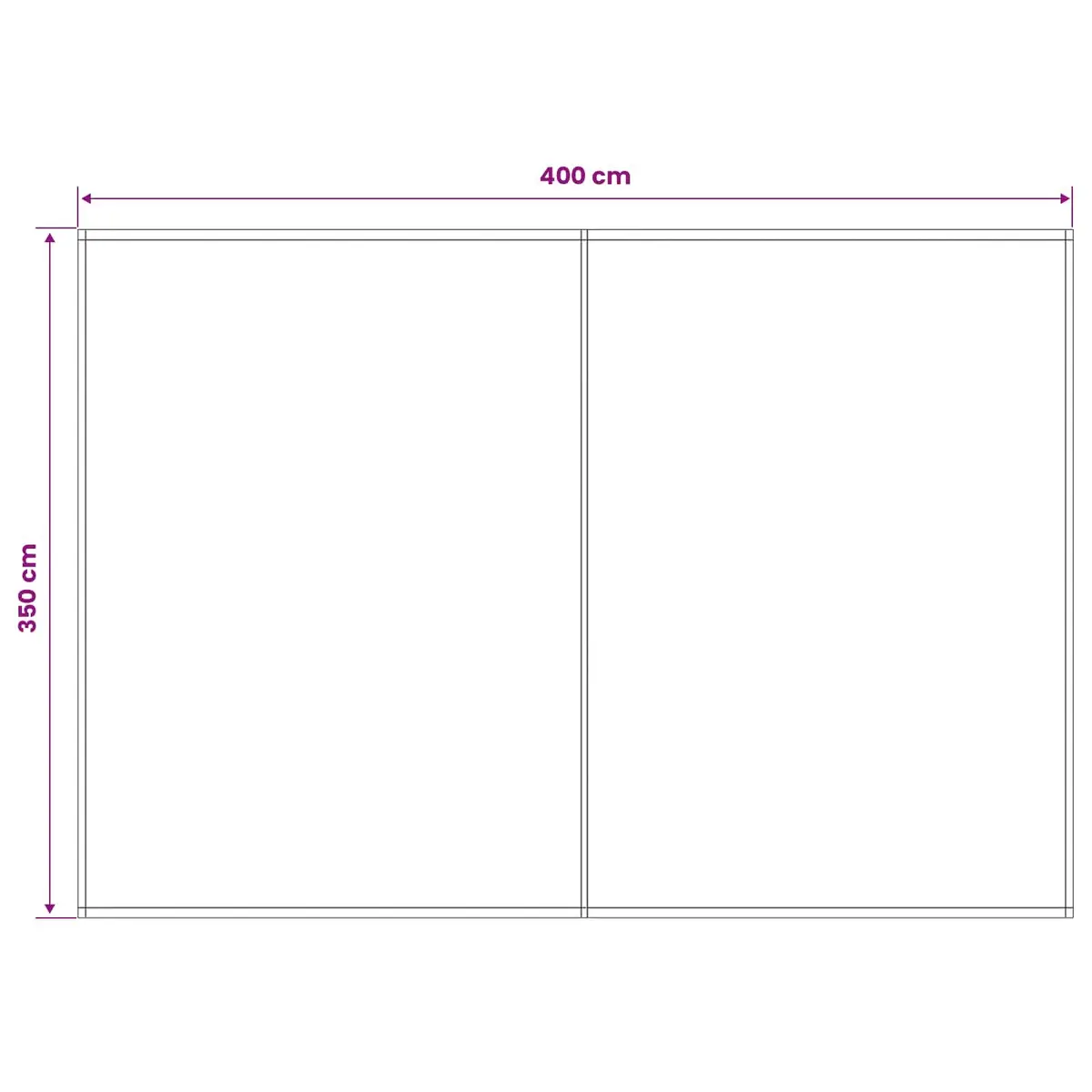 Awning Replacement Fabric 400 x 350 cm UV and Weather Resistant Polyester Anthracite White Outdoor Shade Panel