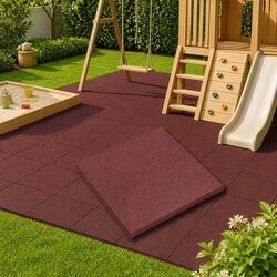 Transform Your Space with 12 Red Fall Protection Tiles