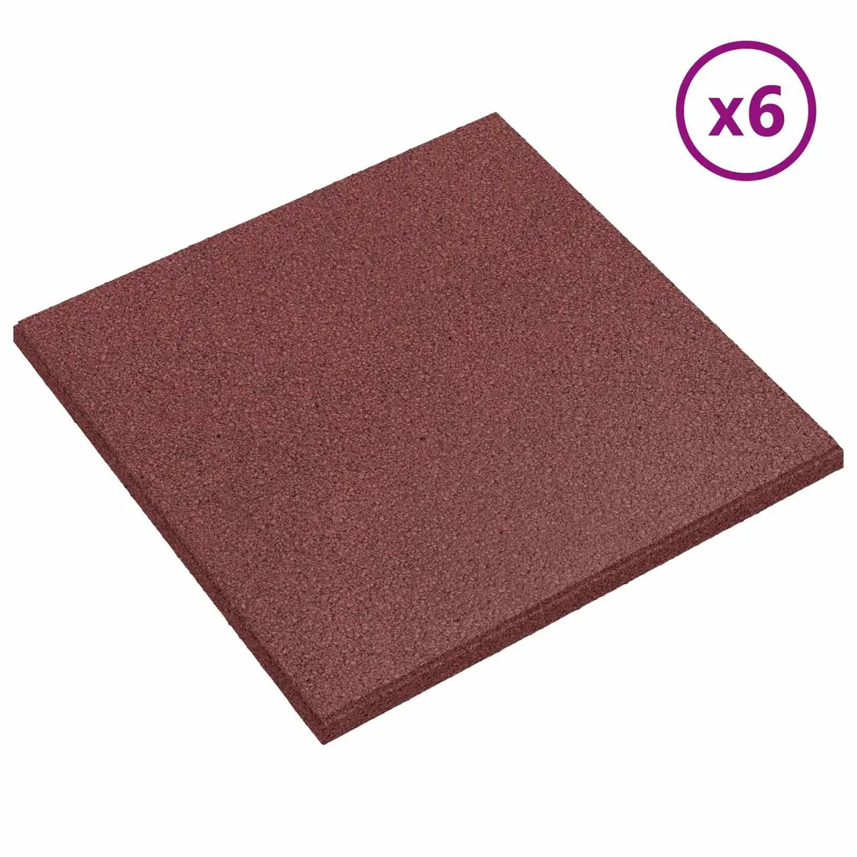Fall Protection Tiles 50 x 50 cm Red 12 Piece Outdoor Garden Play Area Flooring