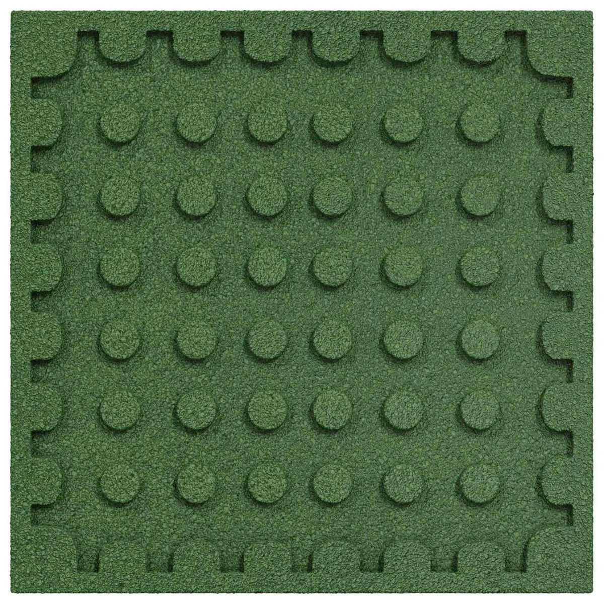 Fall Protection Tiles 50 x 50 cm Green 3 cm Thick Rubber Outdoor Flooring Safety Mats