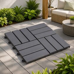 Enhance Your Space with 20 Grey Acacia Decking Tiles