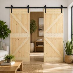 Transform Your Space with 2 pcs 100 x 210 cm Sliding Doors