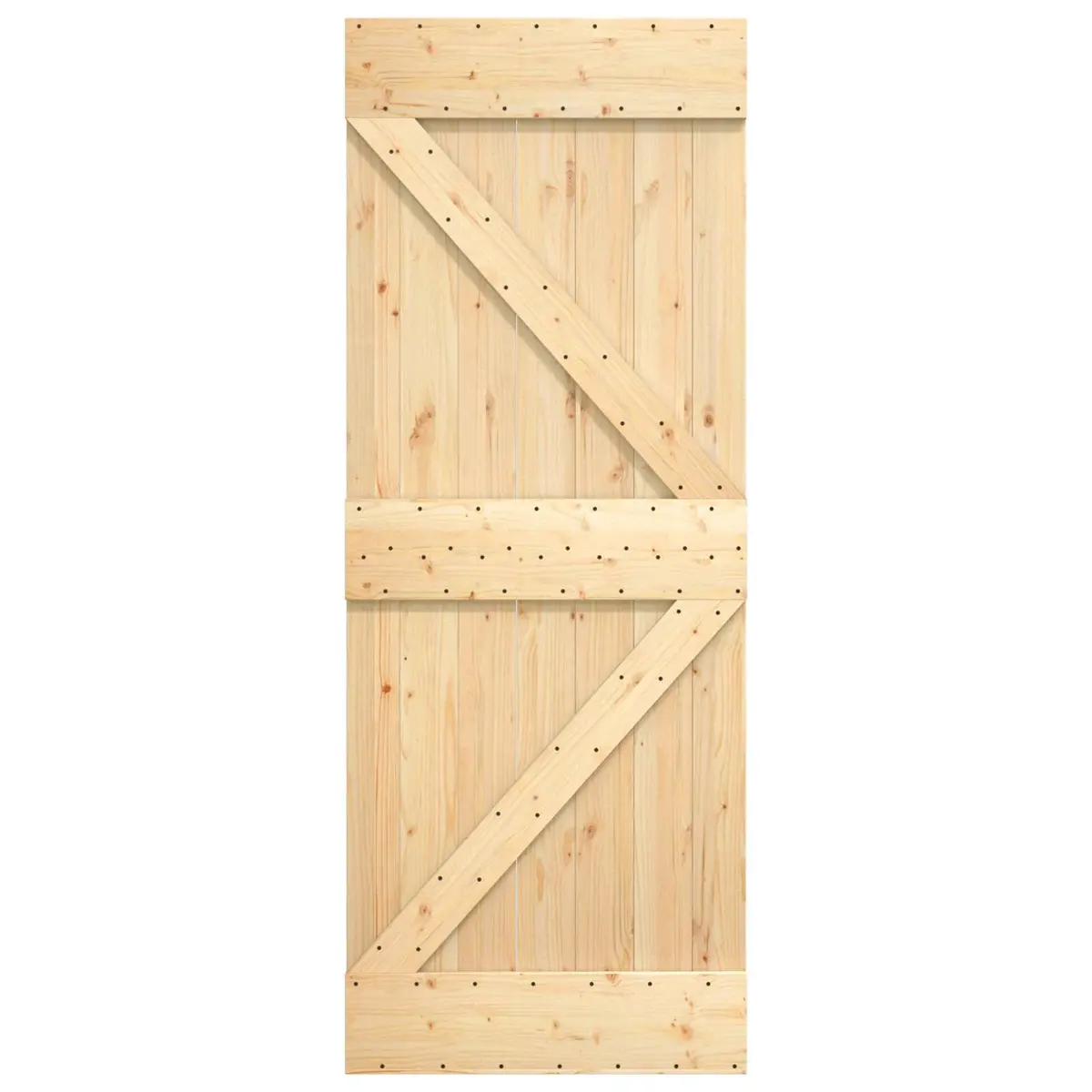 Sliding Door Solid Pine Wood 85 x 210 cm Modern Space-Saving Room Divider