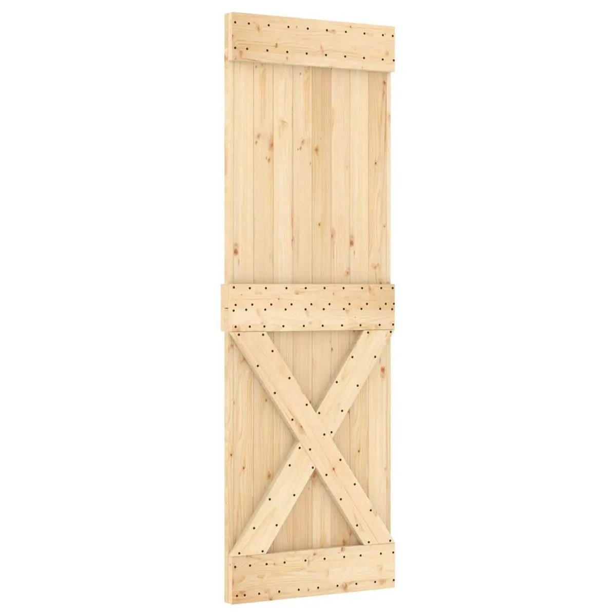 Sliding Door 70 x 210 cm Solid Pine Wood Modern Space-Saving Interior Divider