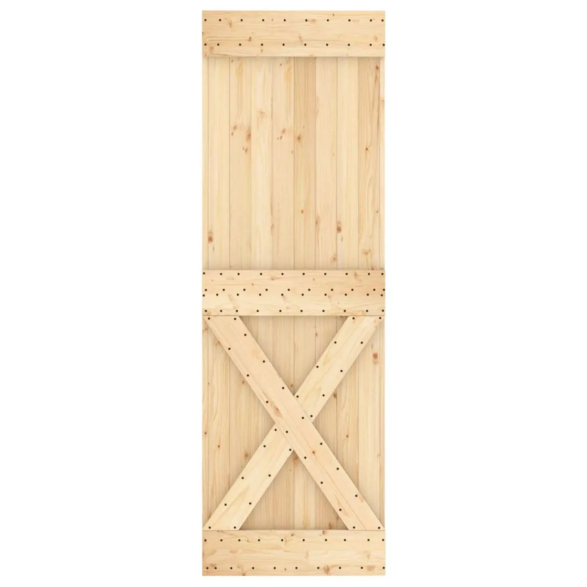 Sliding Door 70 x 210 cm Solid Pine Wood Modern Space-Saving Interior Divider