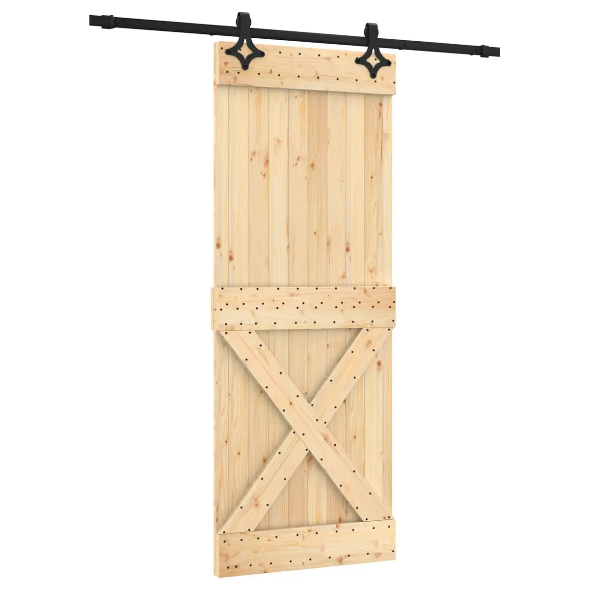 Sliding Door 80 x 210 cm Solid Pine Wood Modern Room Divider