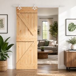 Sliding Room Divider 70 x 210 cm Natural Pine for Your Home