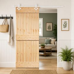 Enhance Your Space with a Sliding Pine Wood Room Divider 80 x 210 cm