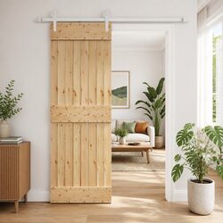 Sliding Door for Compact Spaces - Natural White Finish