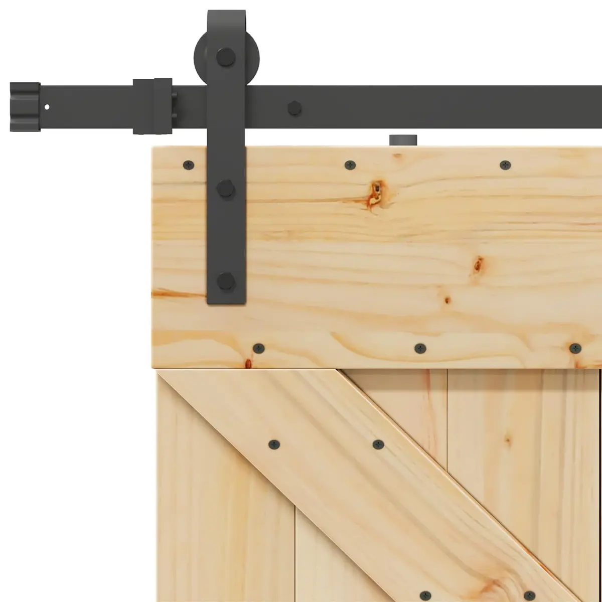 Sliding Door 90 x 210 cm Modern Space-Saving Interior Door with Top-Mounted Sliding Mechanism