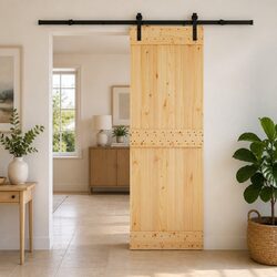 Enhance Your Space with a Modern Sliding Pine Door