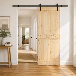 Enhance Your Space with a Natural Pine Sliding Door