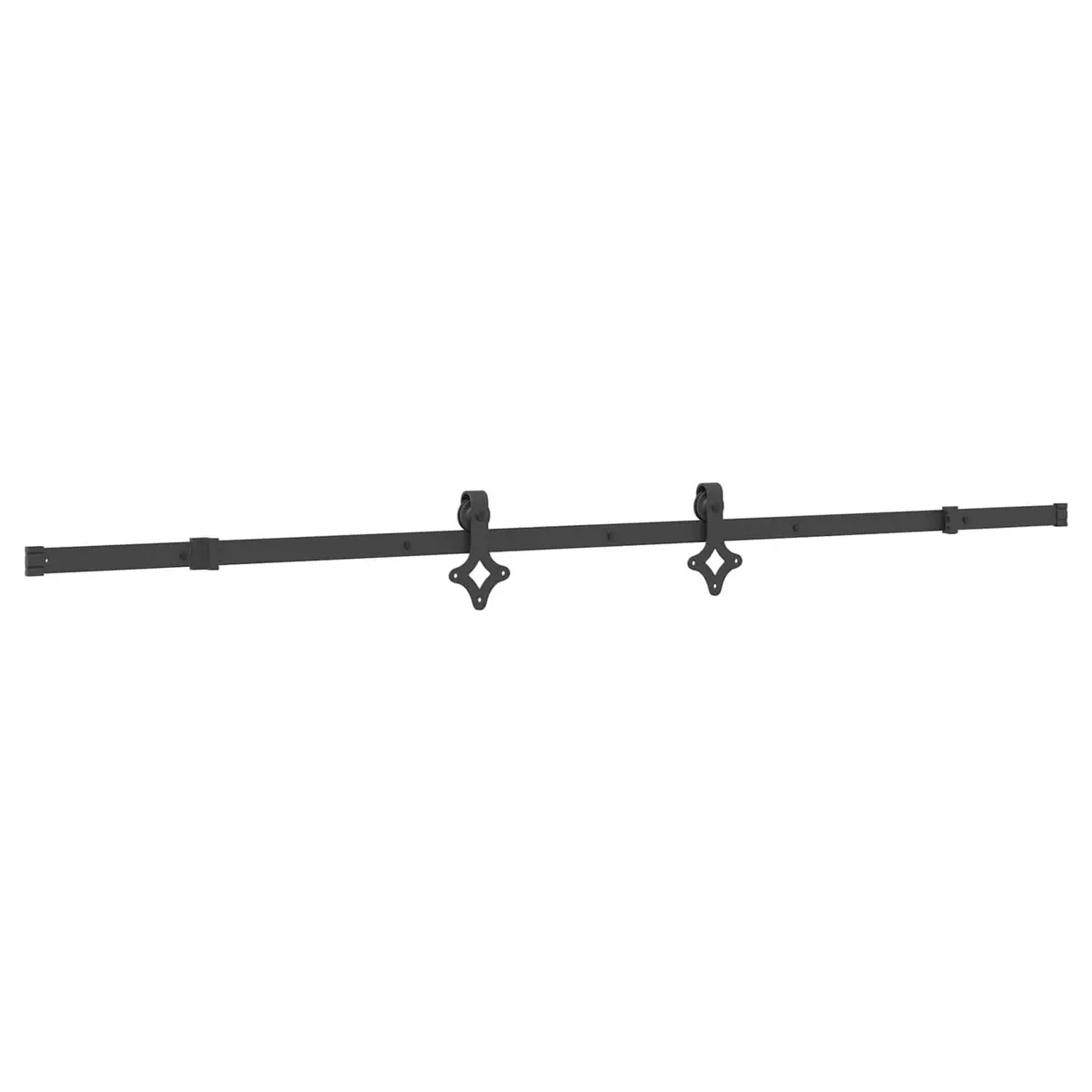 Sliding Door 85x210cm Modern Room Divider Natural Pine Wood Black Track