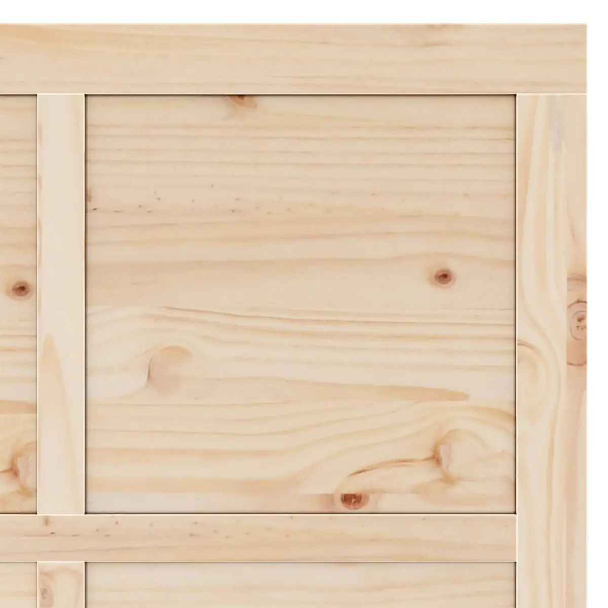 Sliding Door Natural Solid Pine Wood 100 x 208 cm Modern Interior Space-Saving