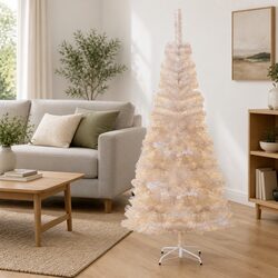 Enhance Your Home with a 210cm Iridescent White Christmas Tree
