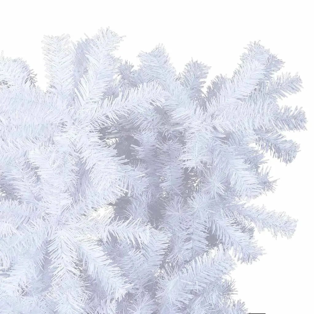 Upside-Down Artificial Christmas Tree with Stand White 240cm Holiday Decoration