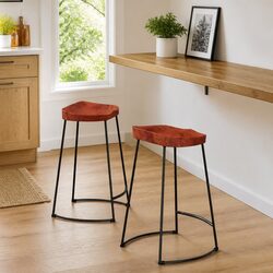 Retro Bar Stools for Stylish Interiors - 2 pcs Set