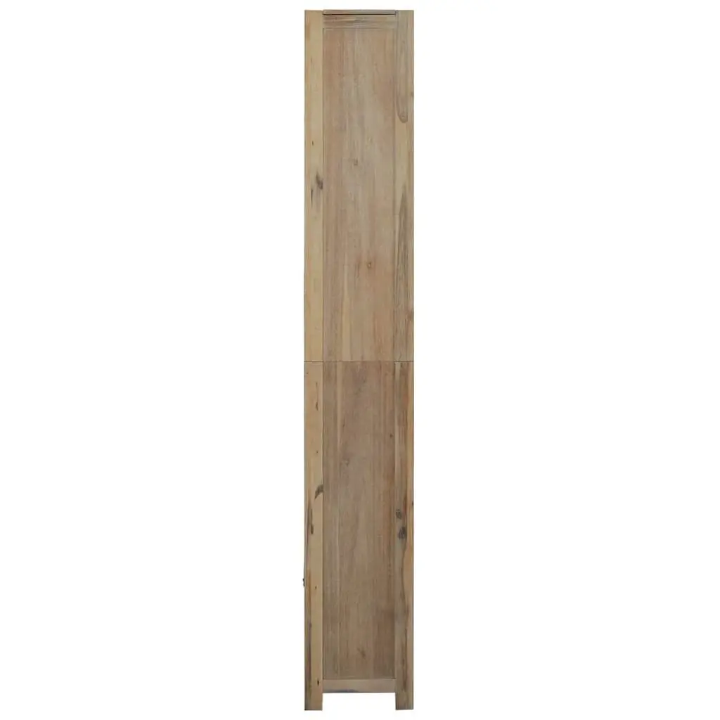 7-Tier Wooden Bookcase 80x30x200cm Durable Acacia Brown Shelving Unit Storage Organiser