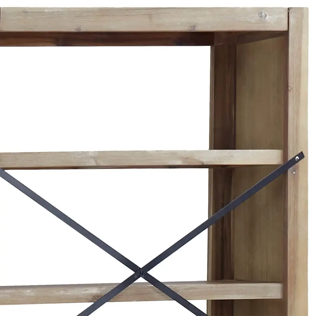 6-Tier Bookcase 80x30x170cm Solid Wood Acacia Brown Rustic Storage Shelving Display