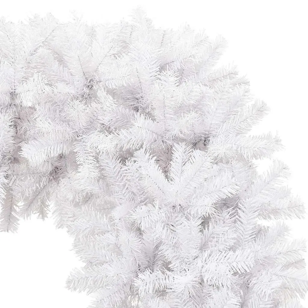 Christmas Tree Arch 240cm White PVC Construction with Steel Stand for Seasonal Decoration
