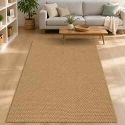 Elevate Your Home with a Natural Brown Jute Rug 80x160 cm