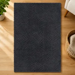 Cotton Rope Rug Rectangular Anthracite 180x250 cm Soft Woven Floor Mat Living