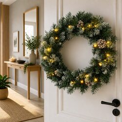Enhance Your Home with a 45cm LED Christmas Wreath