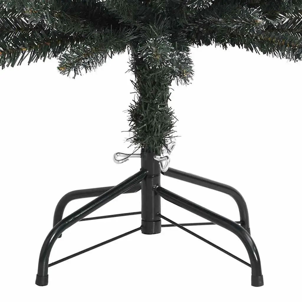 Artificial Slim Christmas Tree 180cm with Stand Green PVC Bushy Tips Holiday