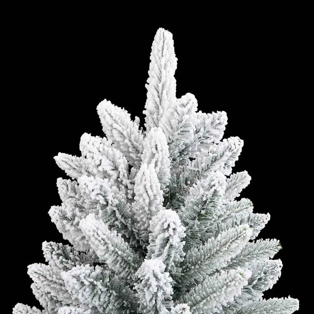 Artificial Christmas Tree 210cm White Flocked Snow Hinged Branches